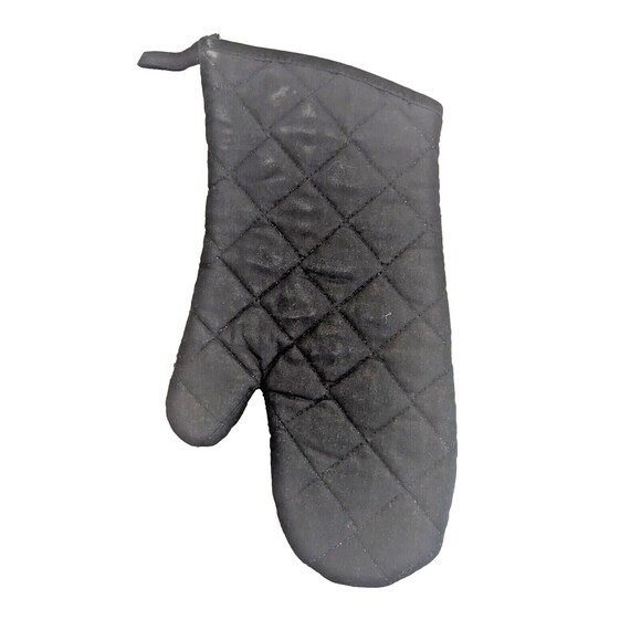 Hey Boo Ghosts Bats Kitchen Towels Oven Mitt Orange Reverse Black 3pc Gift NEW - Picture 3 of 4